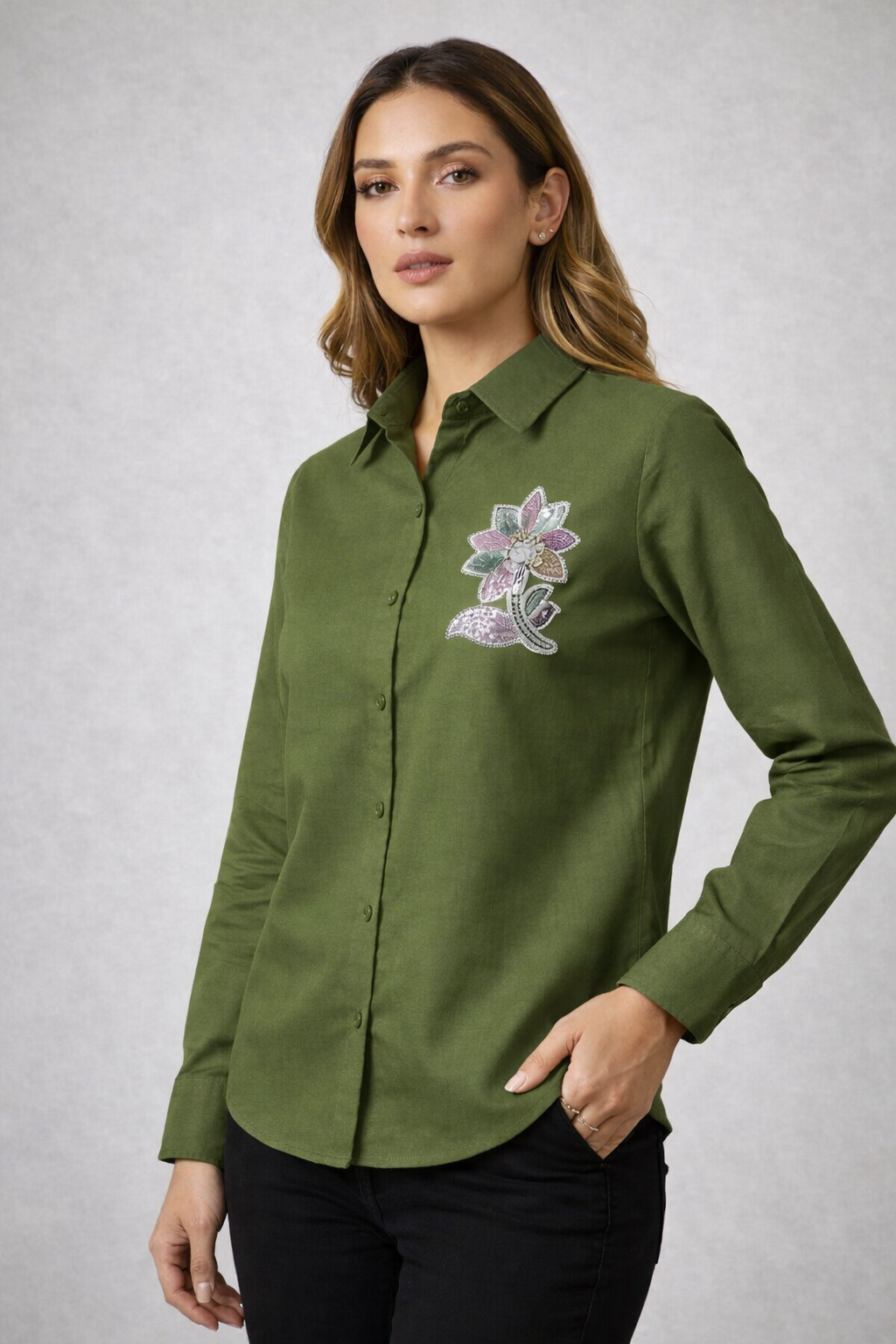 *Beautiful Flower Patch Work Shirts*