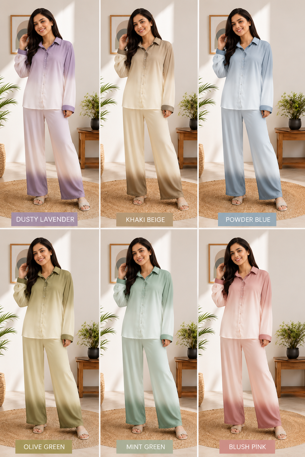 Ombre Coord Set | Imported Crush Fabric