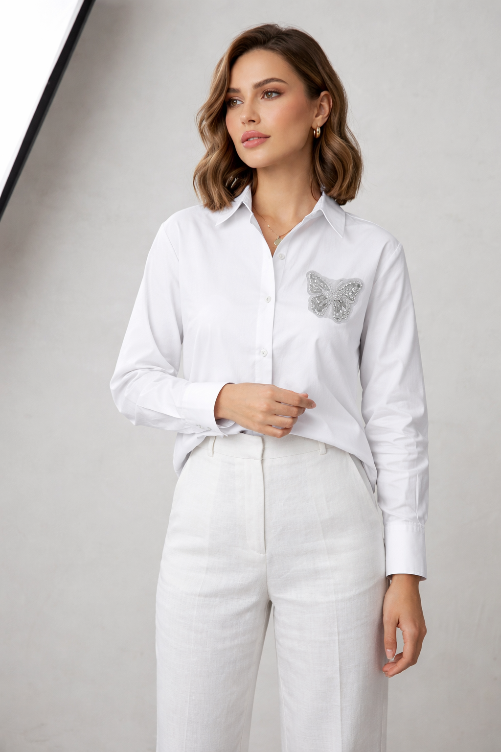 Beautiful Butterfly Patch Work Shirt