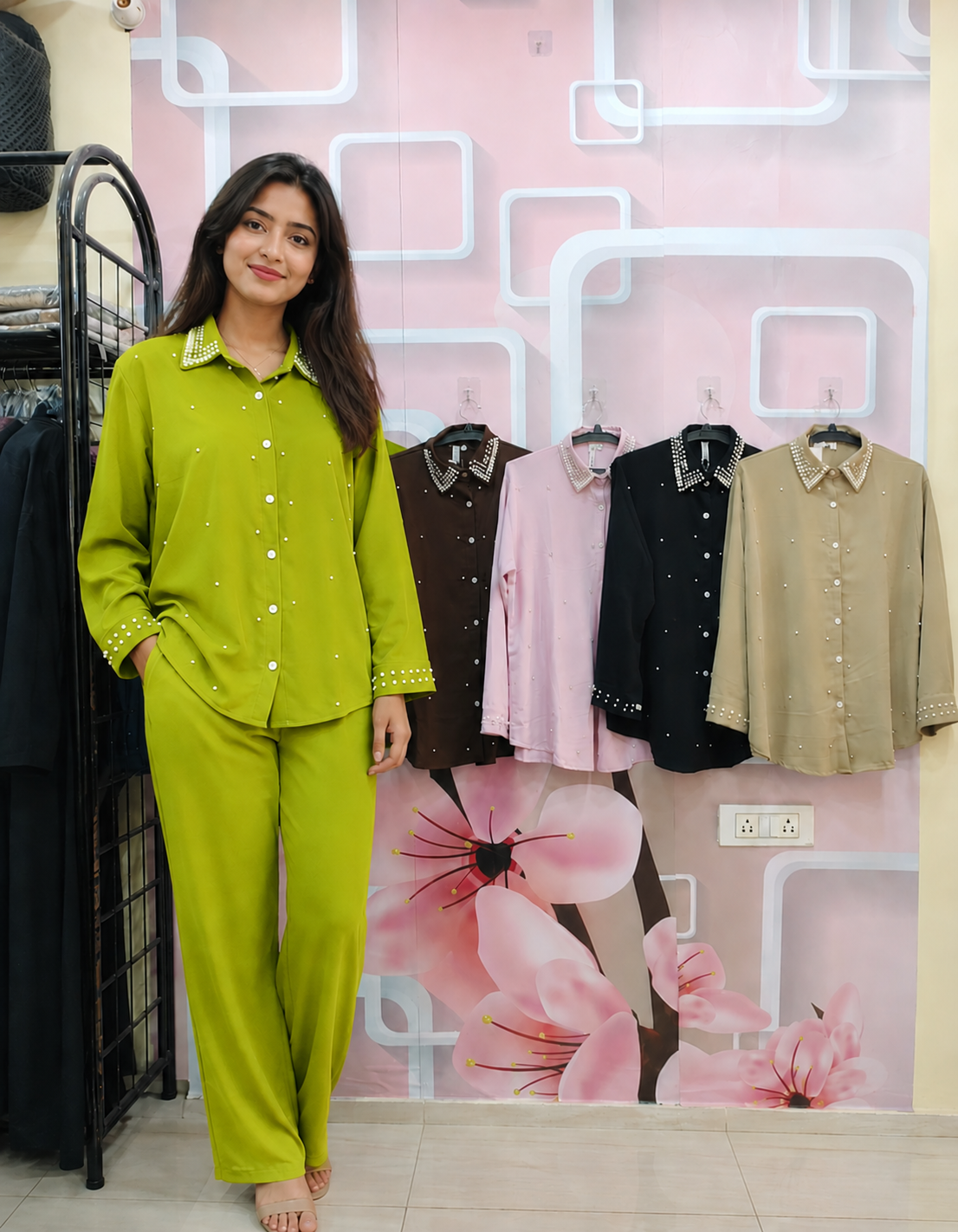Premium Pearls Work CYC Fabric Coord Set