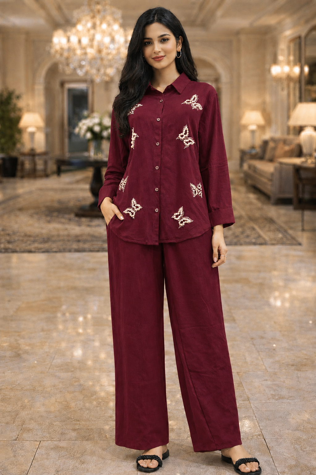 Butterfly Embellished CYC Fabric Coord Set