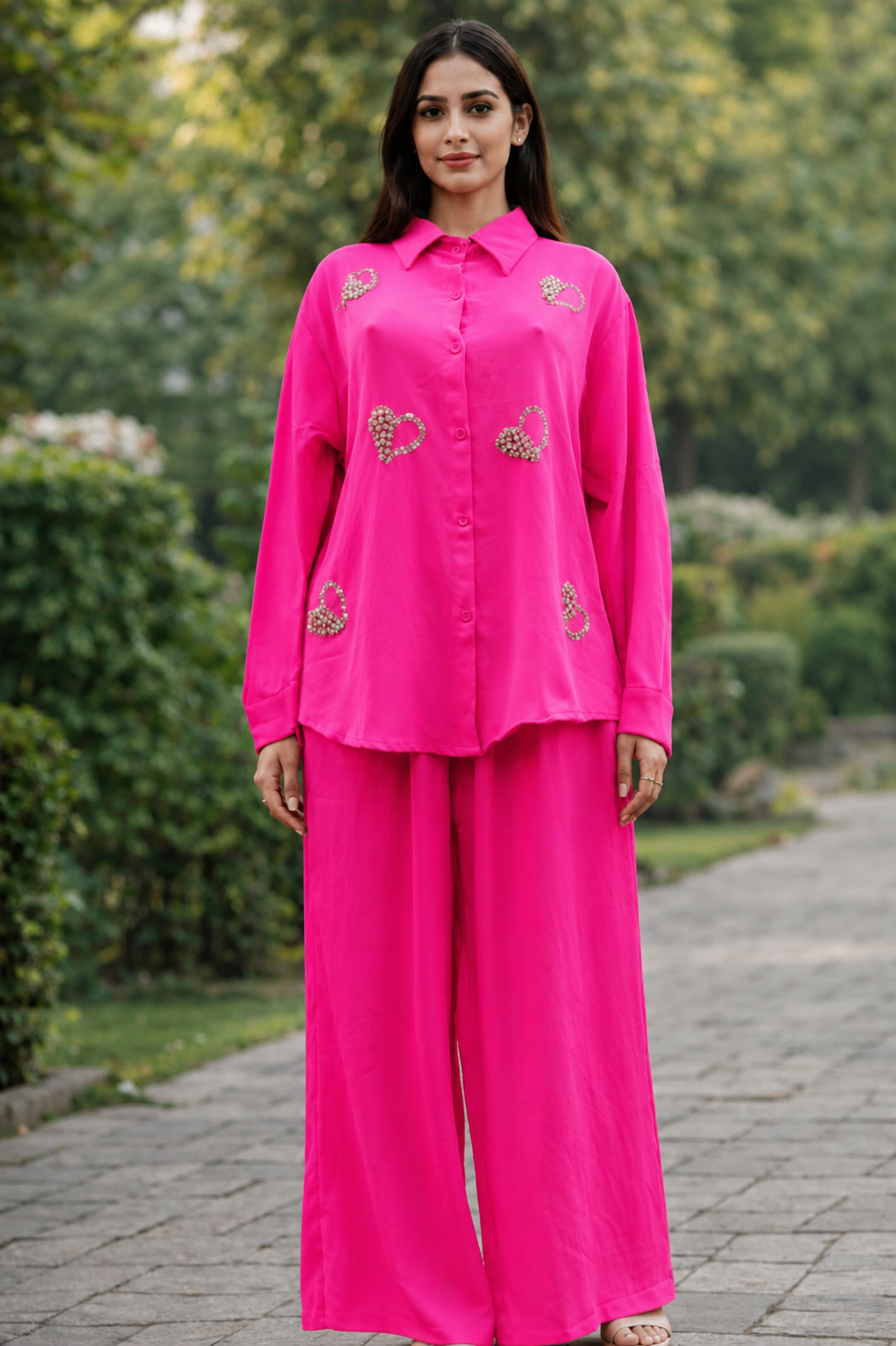 Heart Embellished CYC Fabric Coord Set