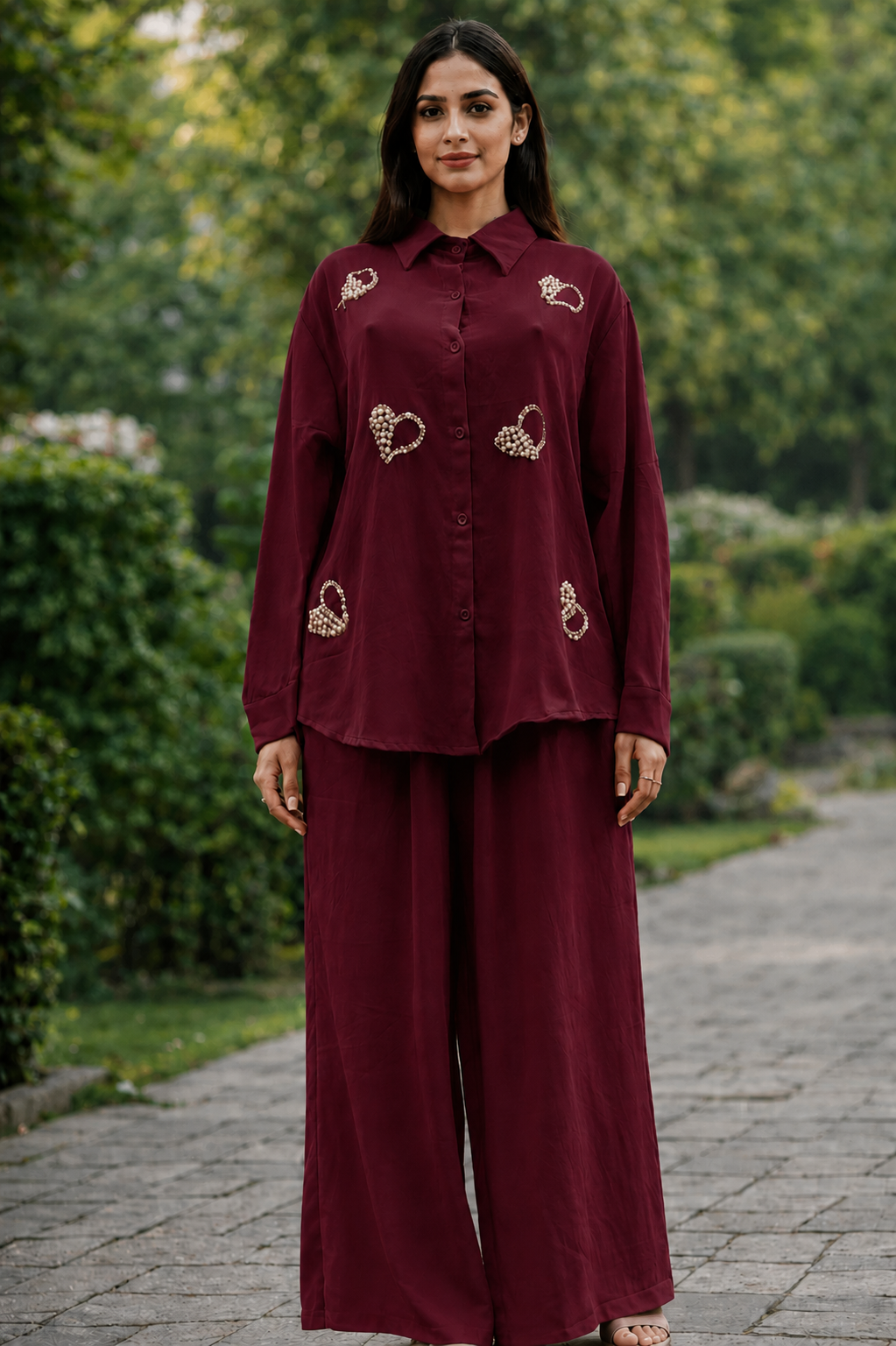 Heart Embellished CYC Fabric Coord Set