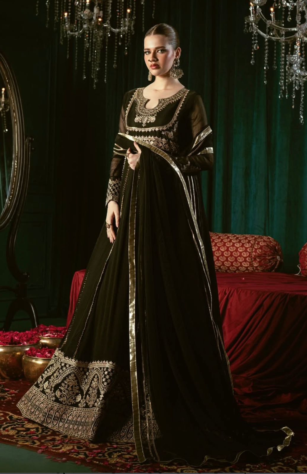 Maverick Fusion Pure Fox Georgette Gown Set