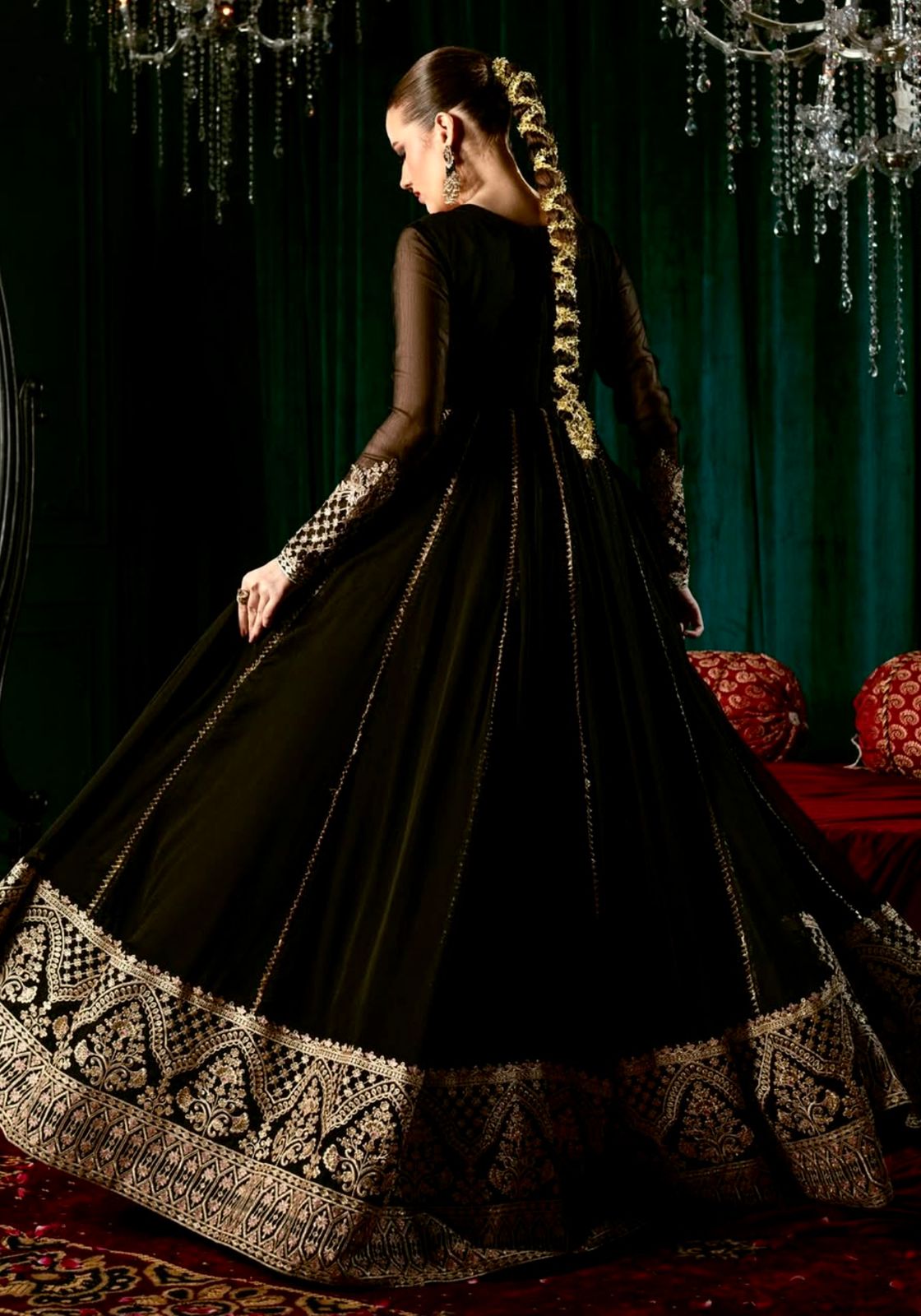 Maverick Fusion Pure Fox Georgette Gown Set