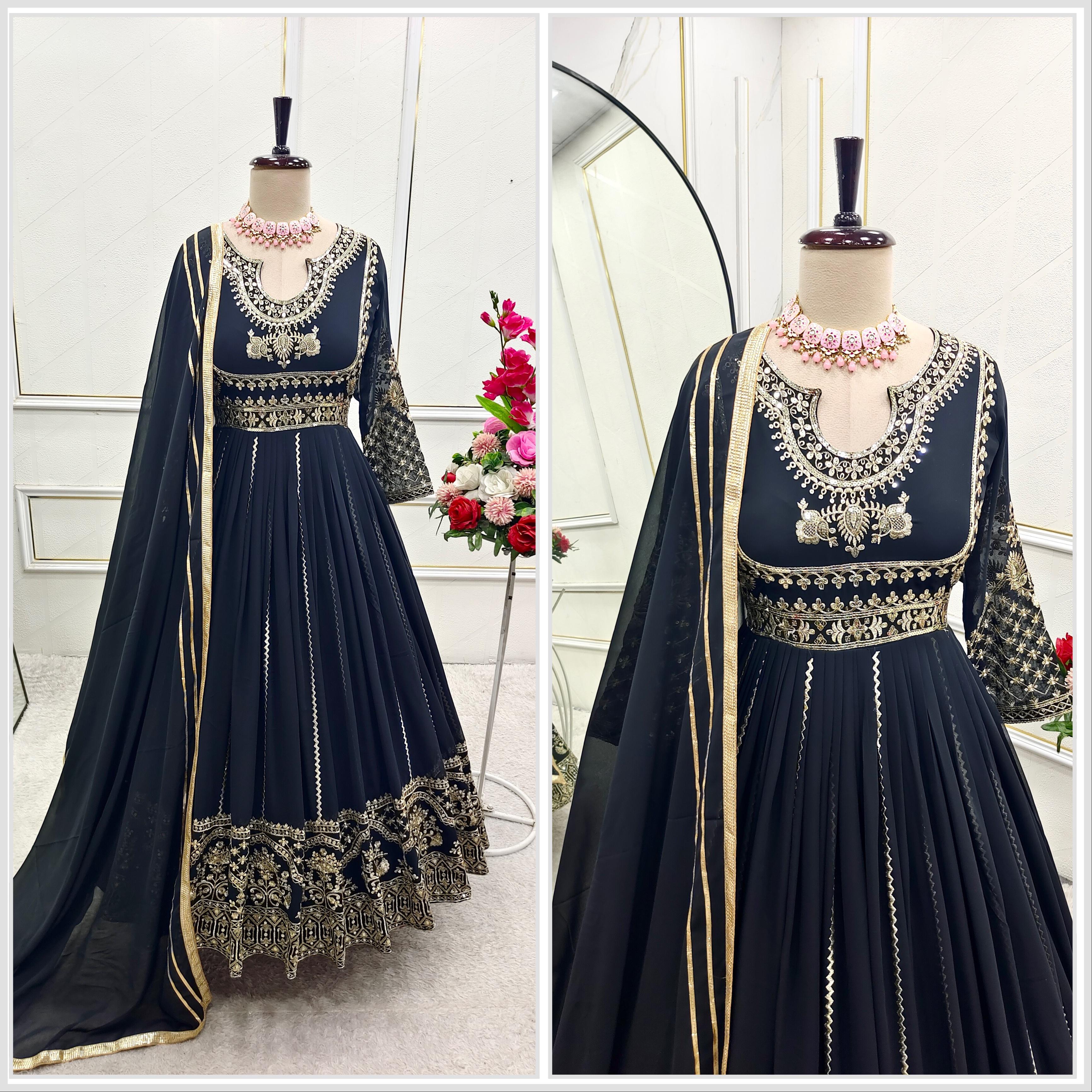 Maverick Fusion Pure Fox Georgette Gown Set