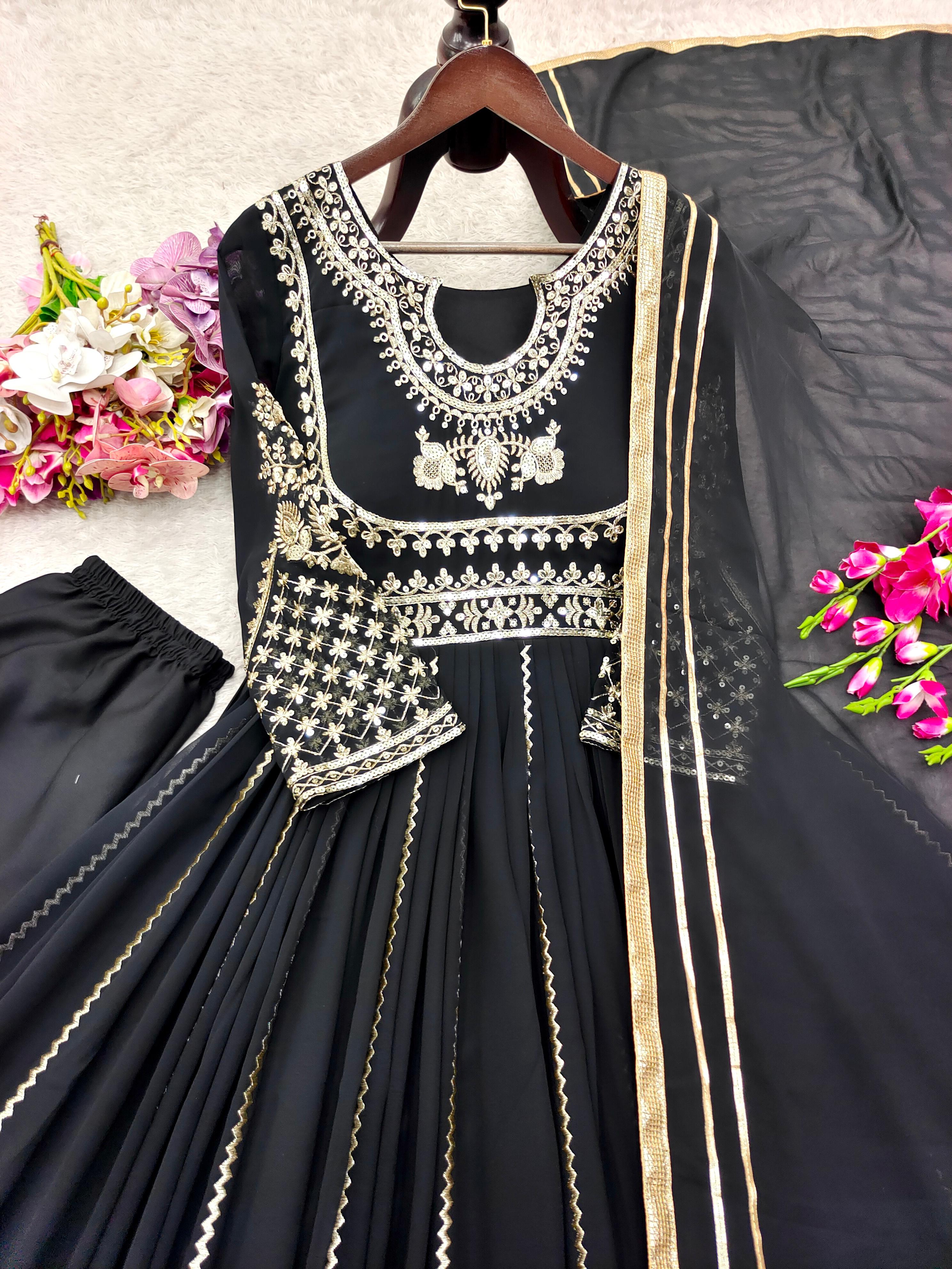 Maverick Fusion Pure Fox Georgette Gown Set