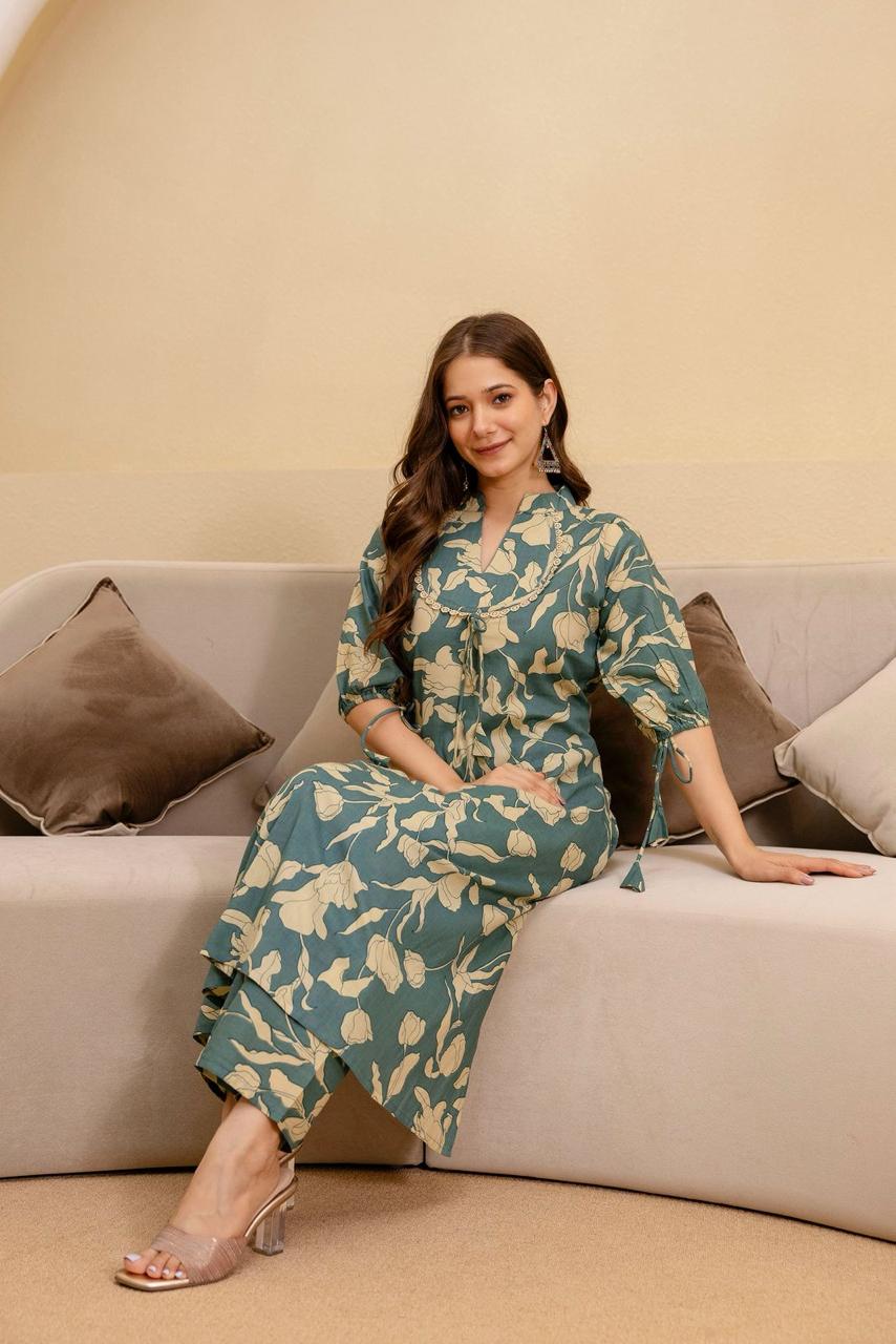 Maverick Fusion Printed Cotton Fabric Co-ord Set