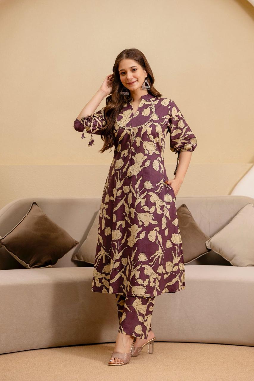 Maverick Fusion Printed Cotton Fabric Co-ord Set