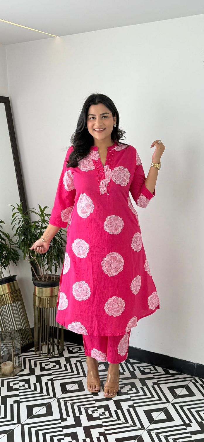 Maverick Fusion Cotton Kurti Pant Set