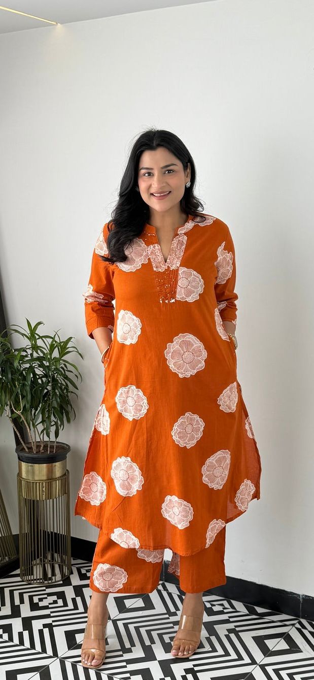 Maverick Fusion Cotton Kurti Pant Set