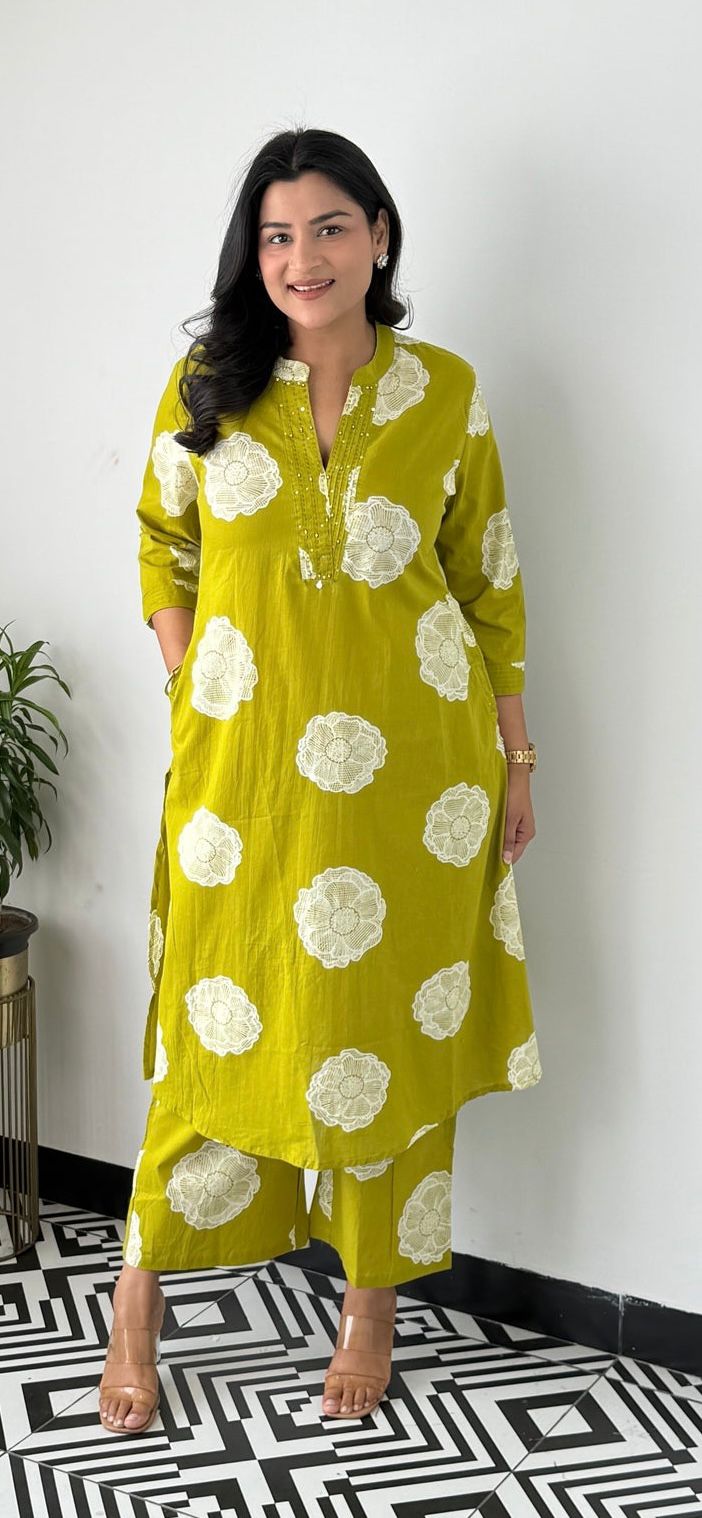 Maverick Fusion Cotton Kurti Pant Set