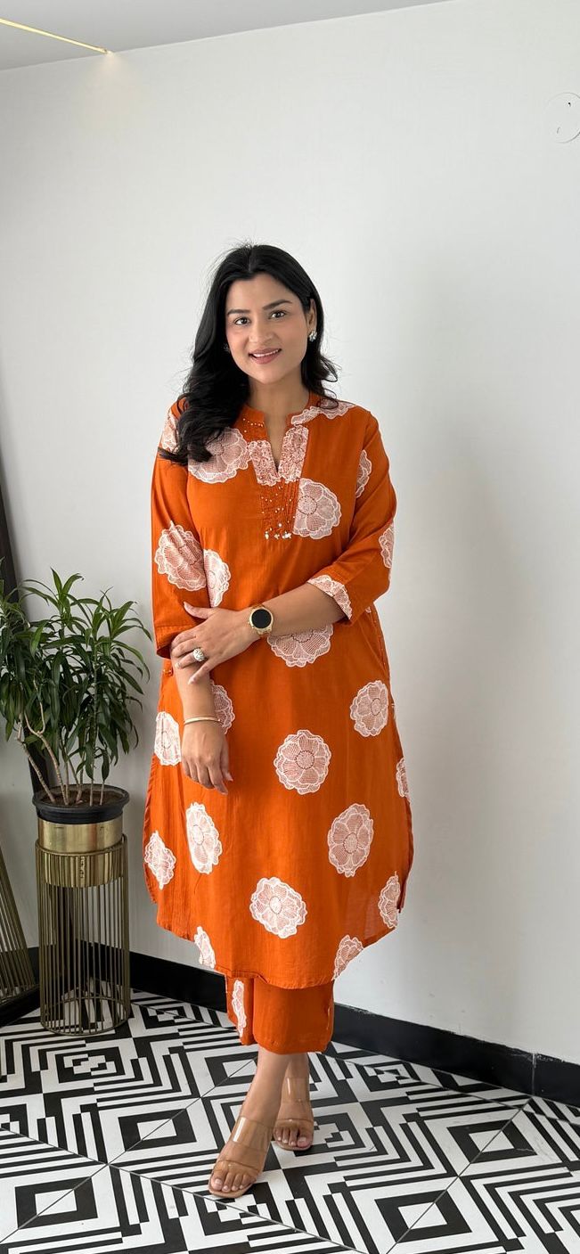 Maverick Fusion Cotton Kurti Pant Set