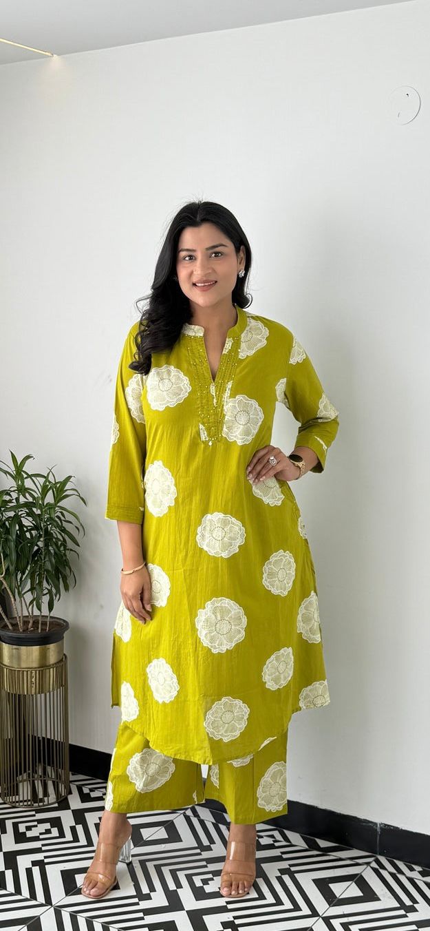 Maverick Fusion Cotton Kurti Pant Set