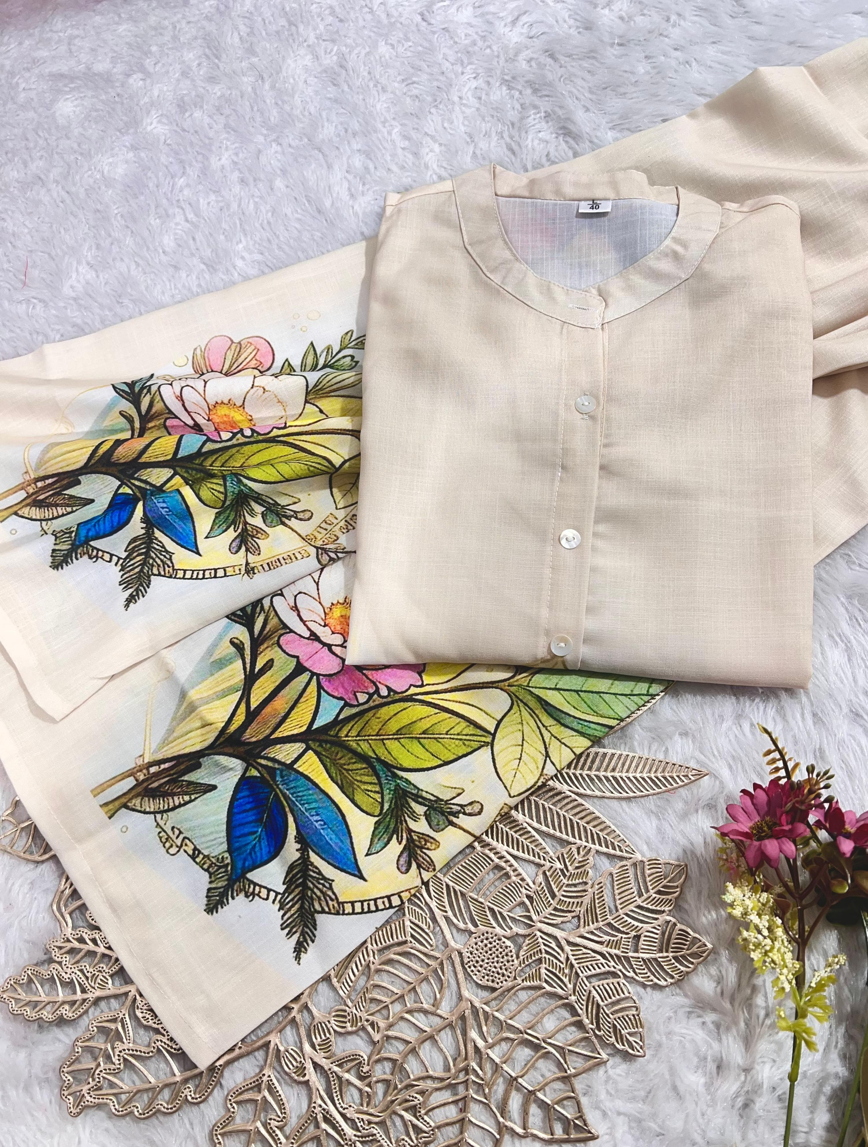 Maverick Fusion Digital Print Cotton Lilan Co-ord Set