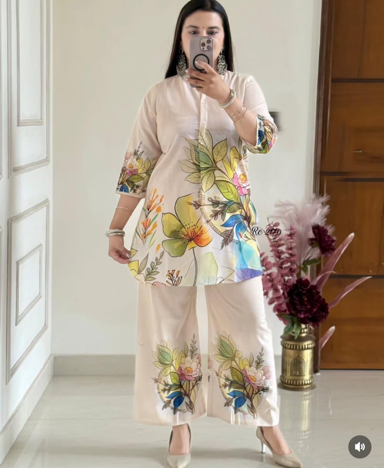 Maverick Fusion Digital Print Cotton Lilan Co-ord Set