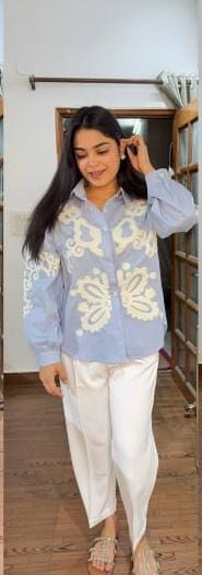 Maverick Fusion Pure Cotton 60×60 Top Bell Bottom Poplin Pant