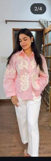 Maverick Fusion Pure Cotton 60×60 Top Bell Bottom Poplin Pant