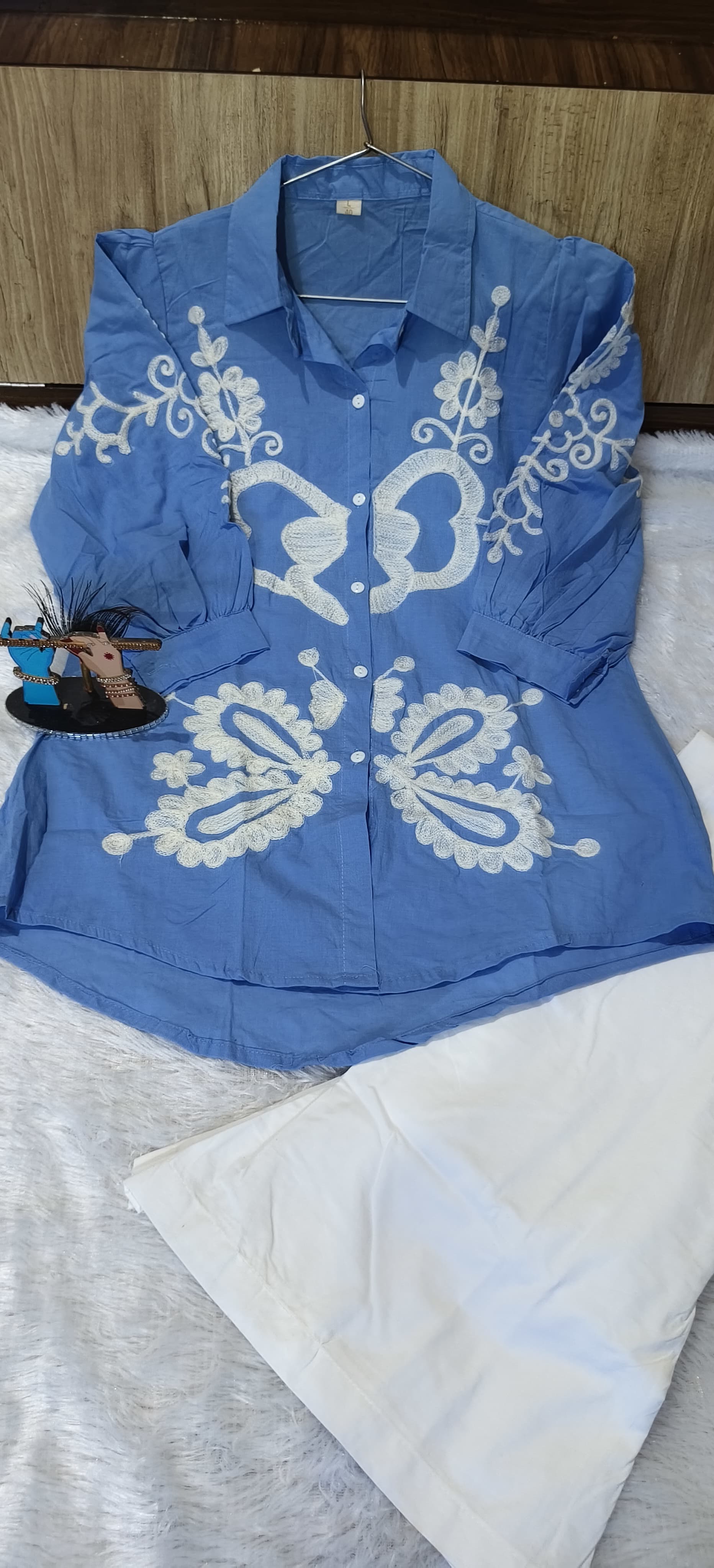 Maverick Fusion Pure Cotton 60×60 Top Bell Bottom Poplin Pant