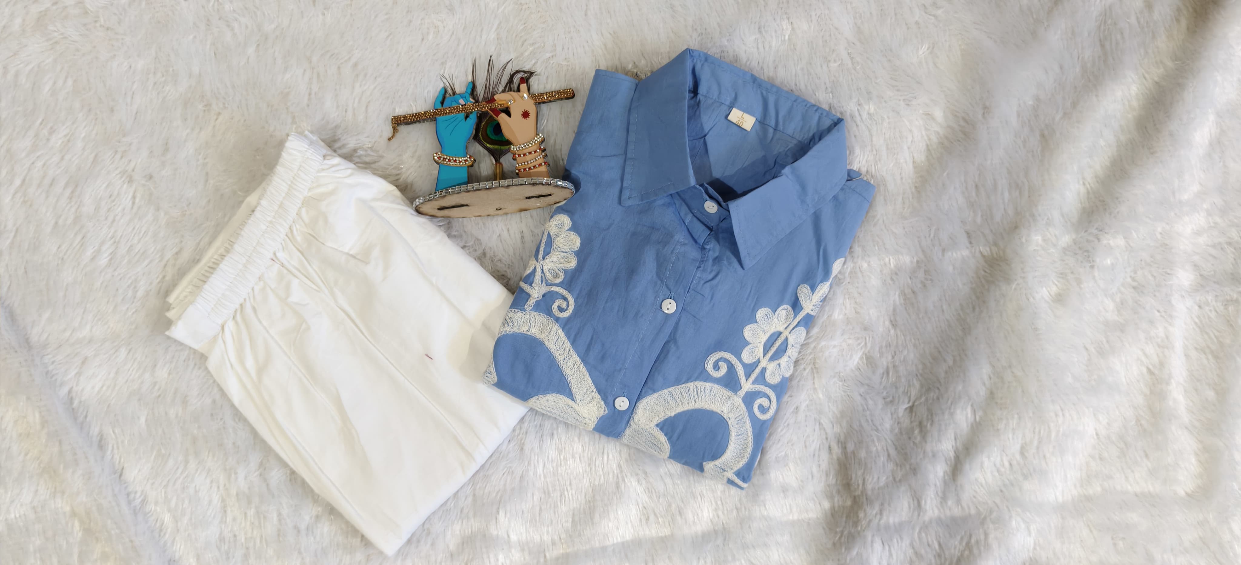 Maverick Fusion Pure Cotton 60×60 Top Bell Bottom Poplin Pant