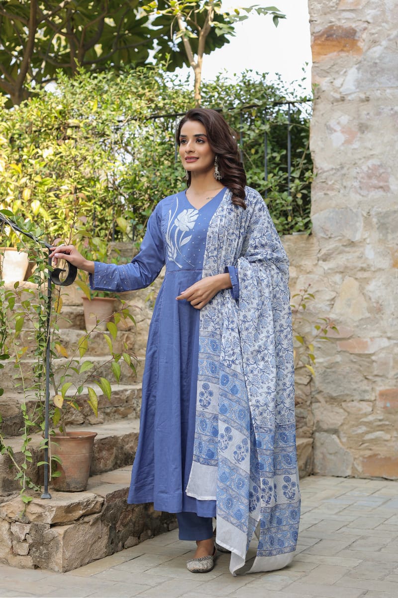 Maverick Fusion A-Line Kurti Set