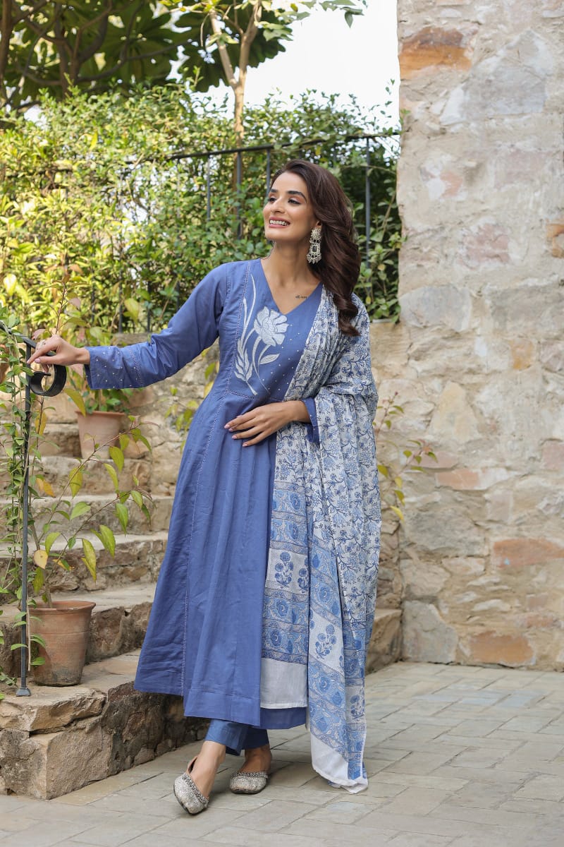 Maverick Fusion A-Line Kurti Set