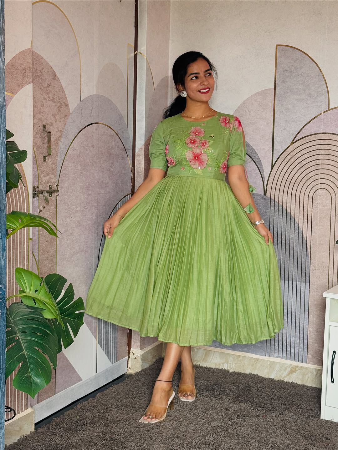 Maverick Fusion Designer Gown with Maggam Work