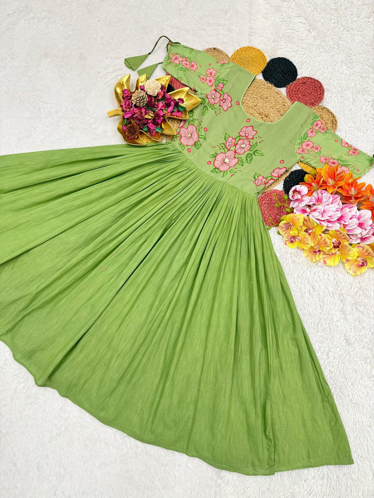 Maverick Fusion Designer Gown with Maggam Work