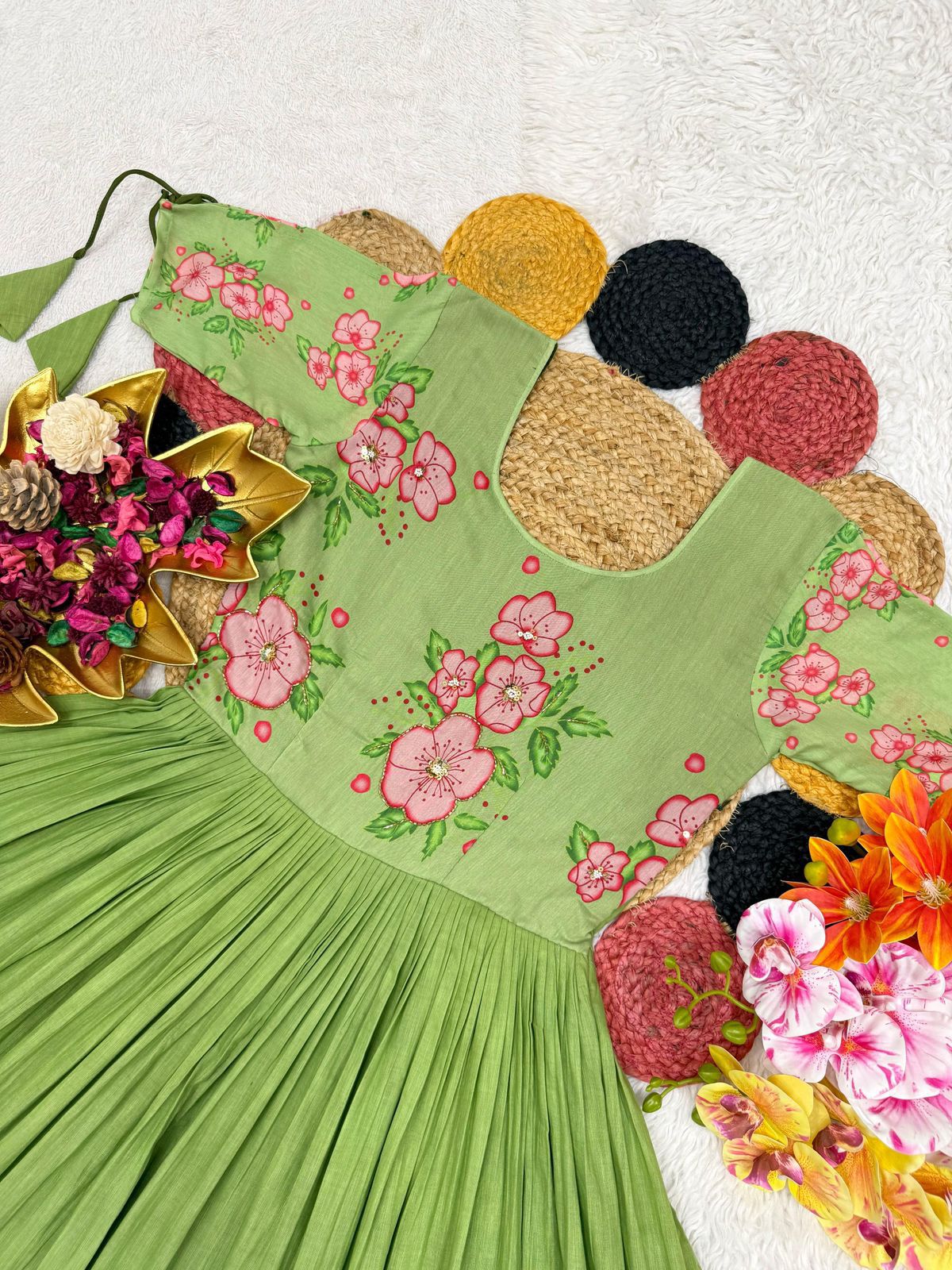 Maverick Fusion Designer Gown with Maggam Work