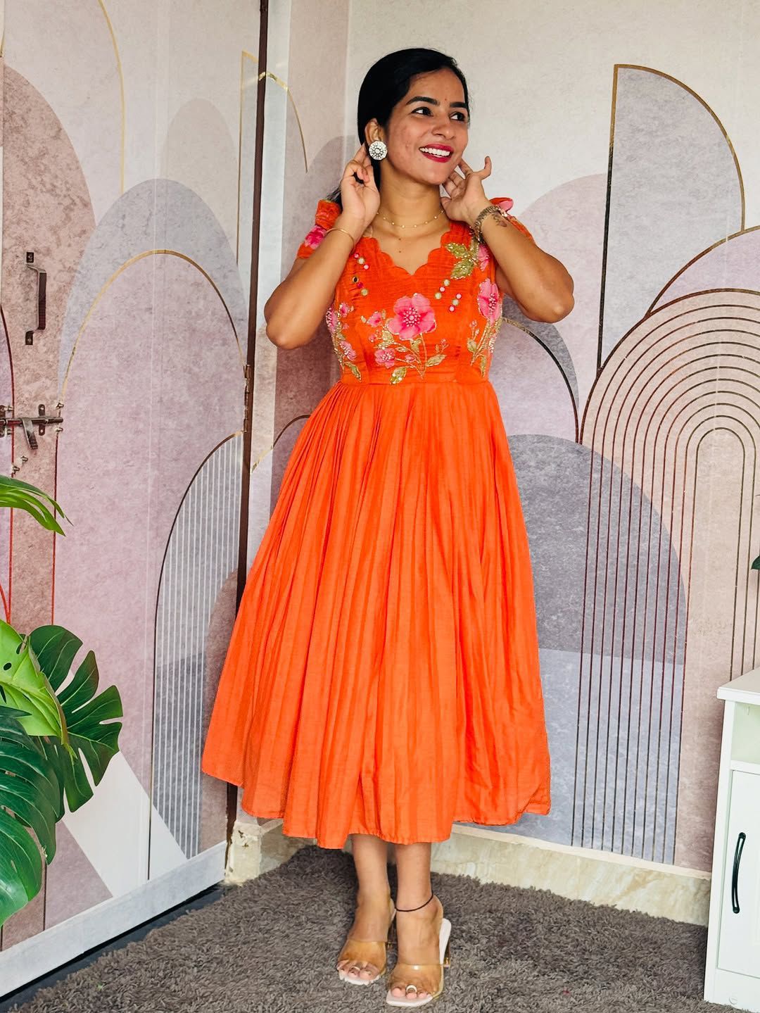 Maverick Fusion Designer Gown with Maggam Work