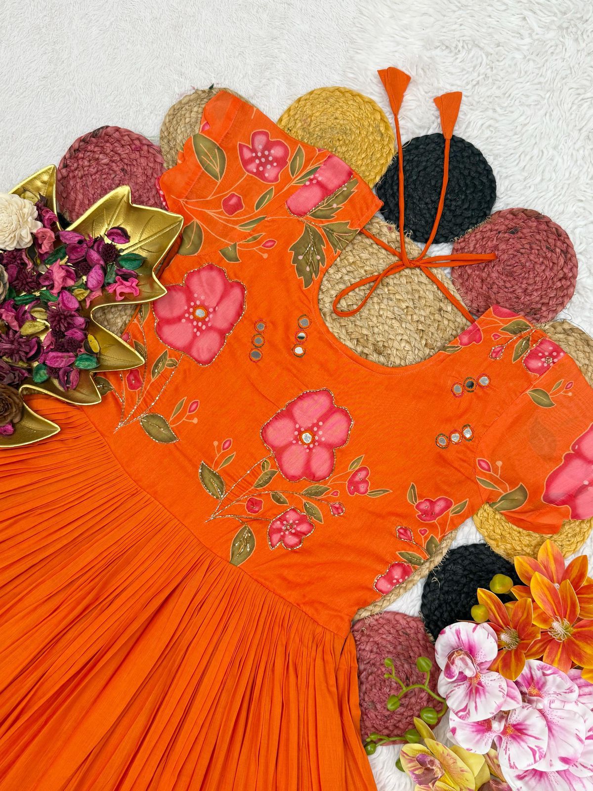 Maverick Fusion Designer Gown with Maggam Work