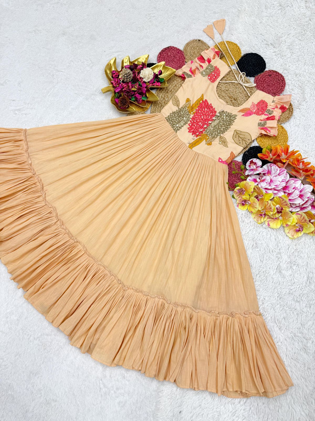 Maverick Fusion Designer Gown with Maggam Work