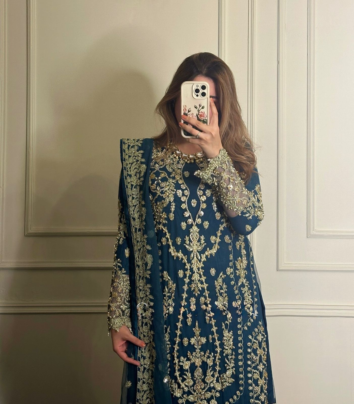 Maverick Fusion Designer Top–Plazzo Dupatta Set