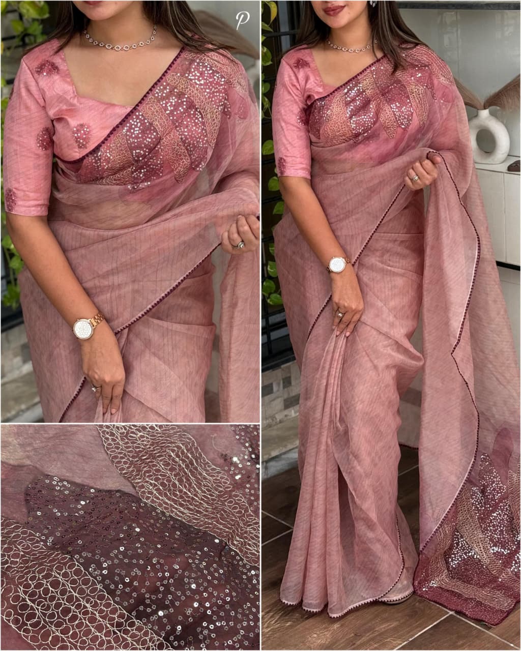 Maverick Fusion Pure Tissue Organza Saree