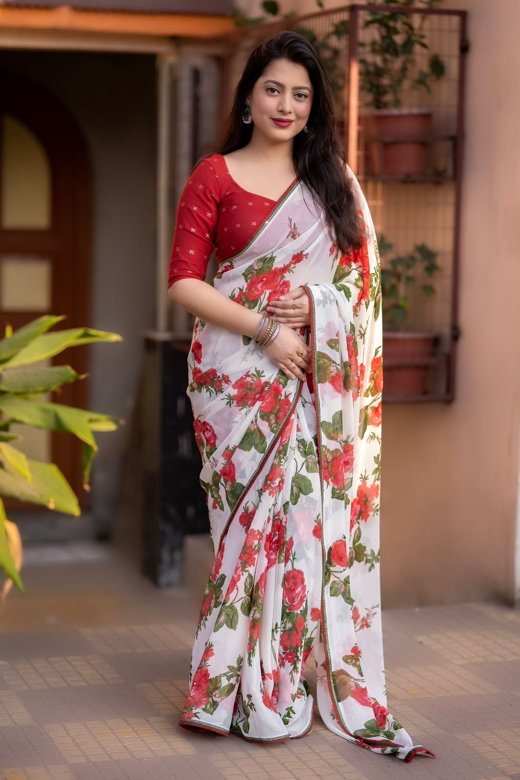 Maverick Fusion Soft Weightless Chiffon Saree