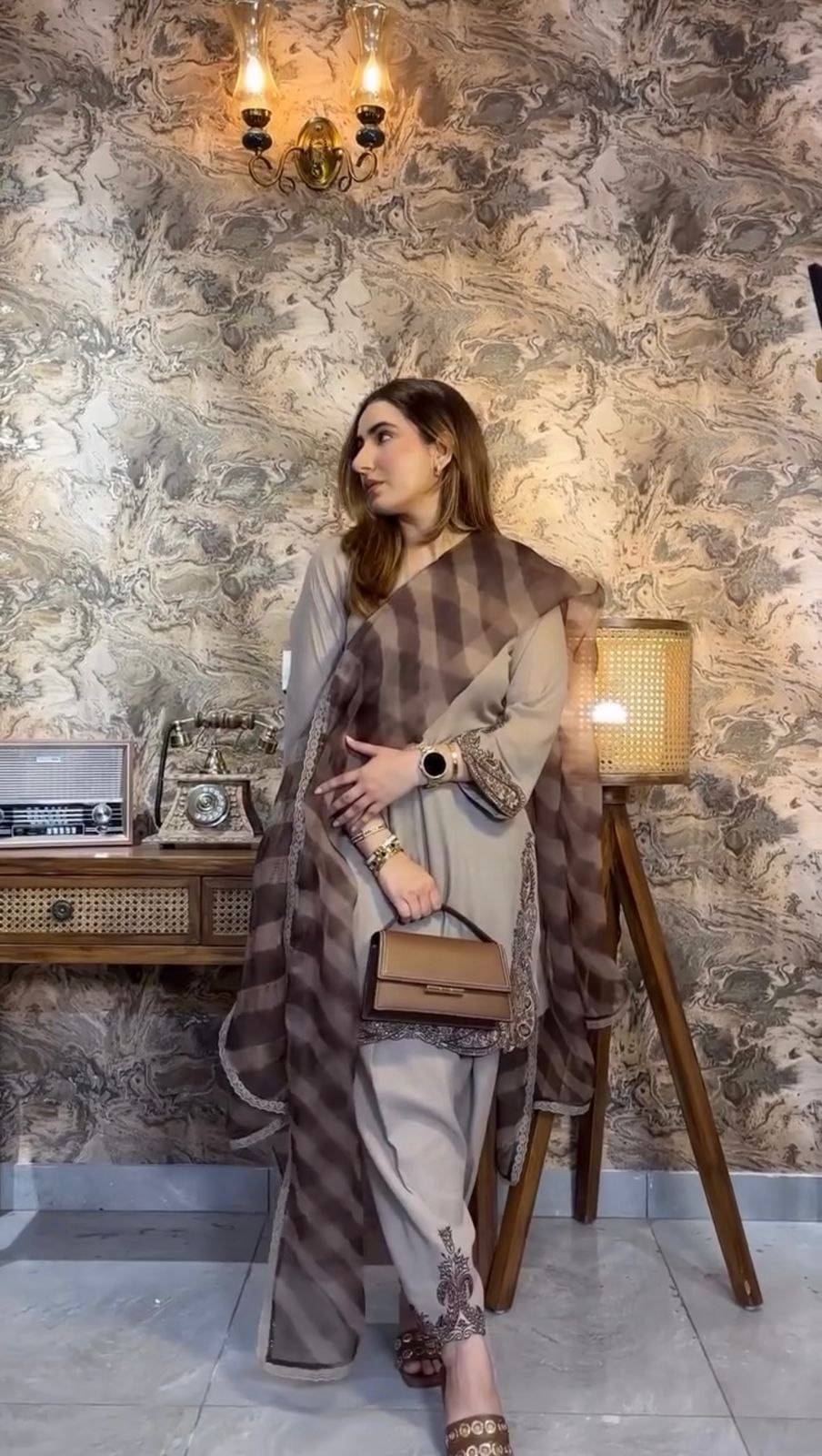 Maverick Fusion Fox Georgette Top Bottom Dupatta Set