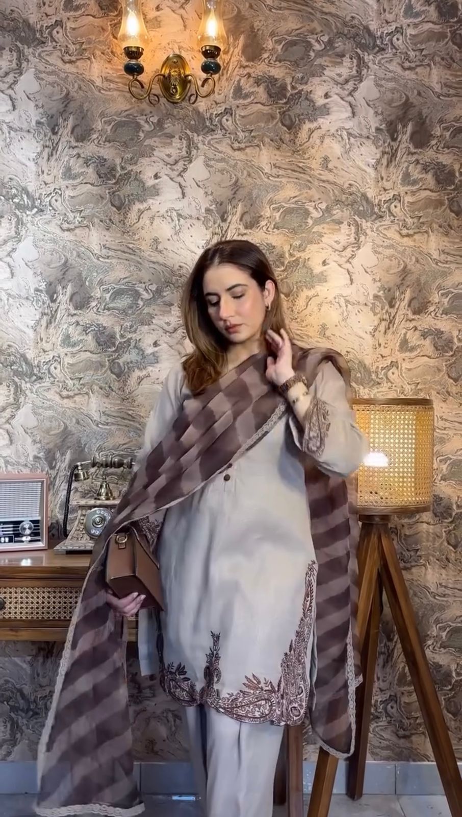 Maverick Fusion Fox Georgette Top Bottom Dupatta Set