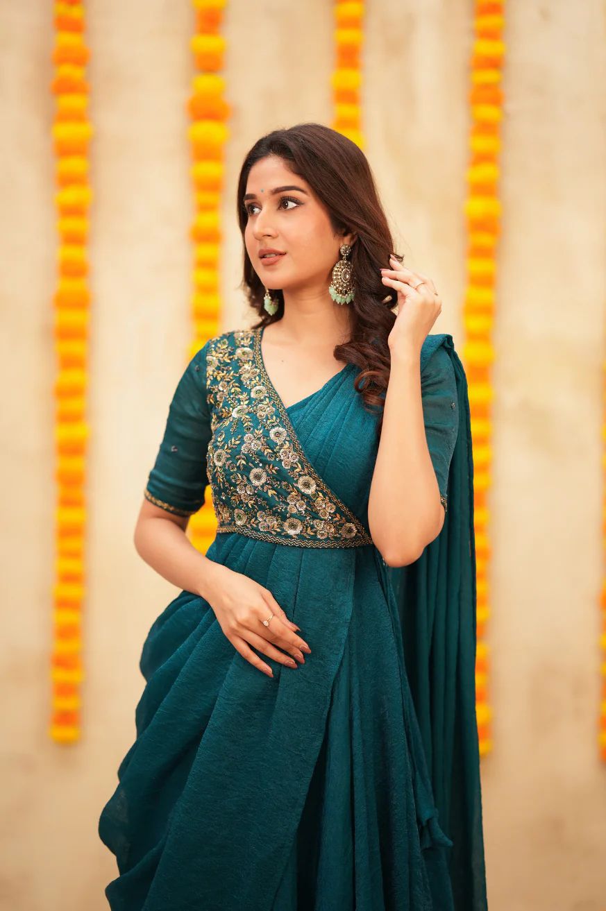 Maverick Fusion Pre-Draped Saree Anarkali
