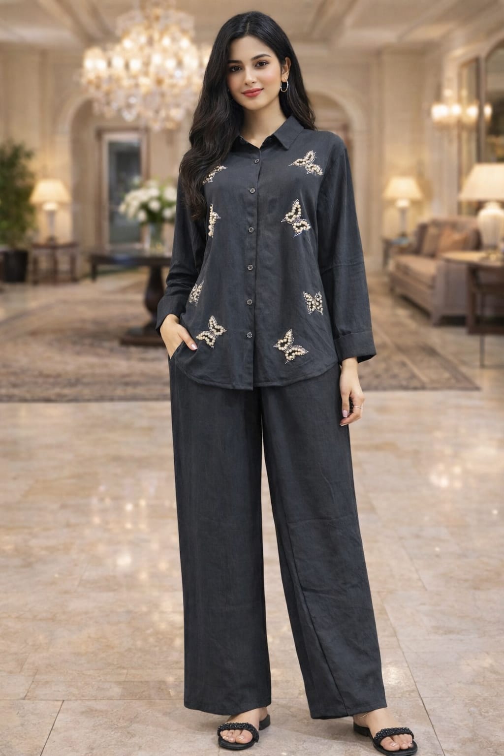 Butterfly Embellished CYC Fabric Coord Set