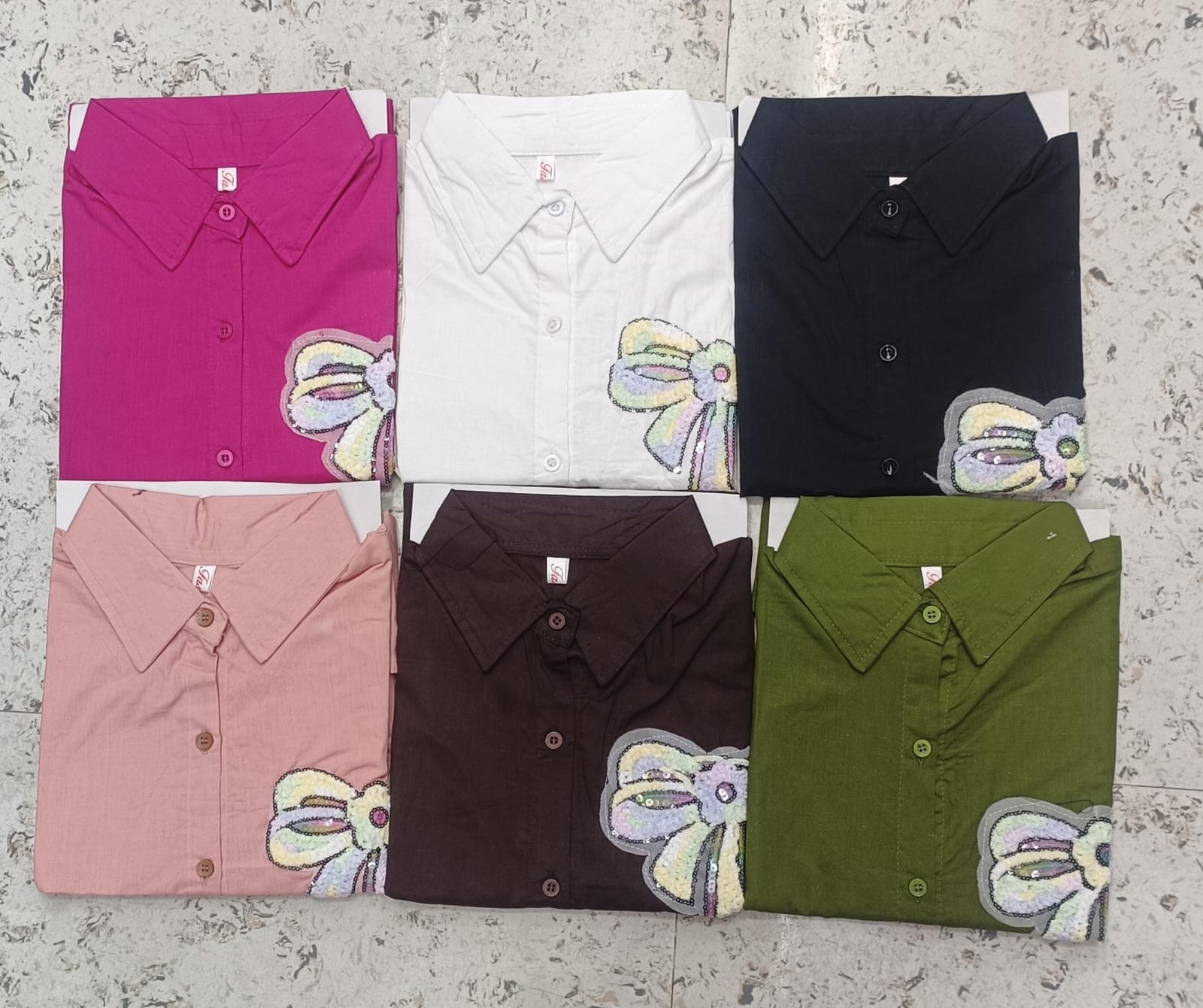 *Beautiful Bow Patch Work Shirts*