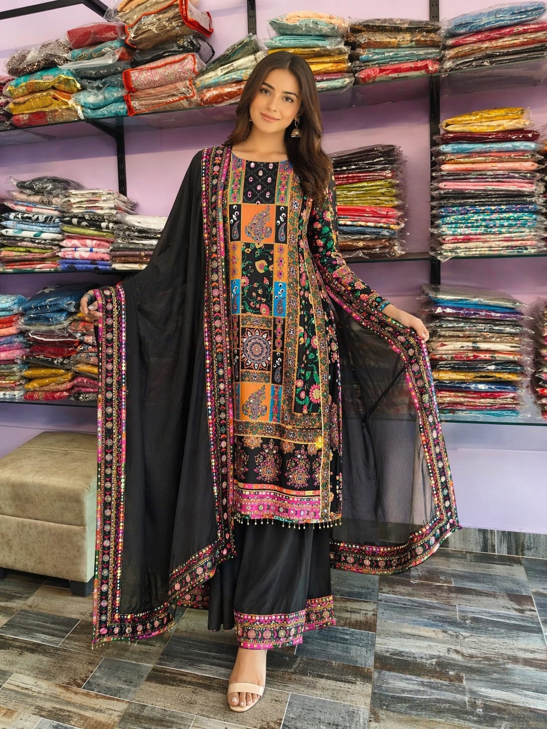 3 Pcs Kurta Pant Set