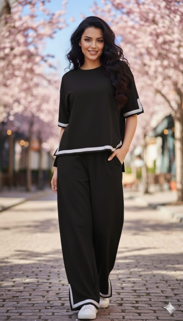 Trendy Airport Coord Set with Side Pockets