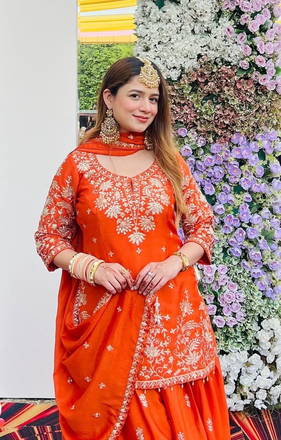Heavy Embroidered Chinon Silk Outfit