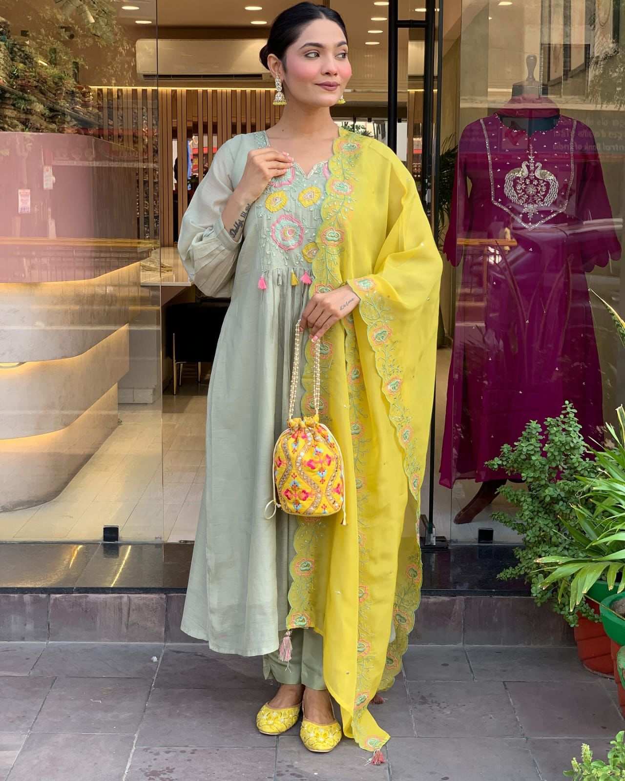 CHAITALI Parampara Silk Embroidered Party Wear 3-Piece Set