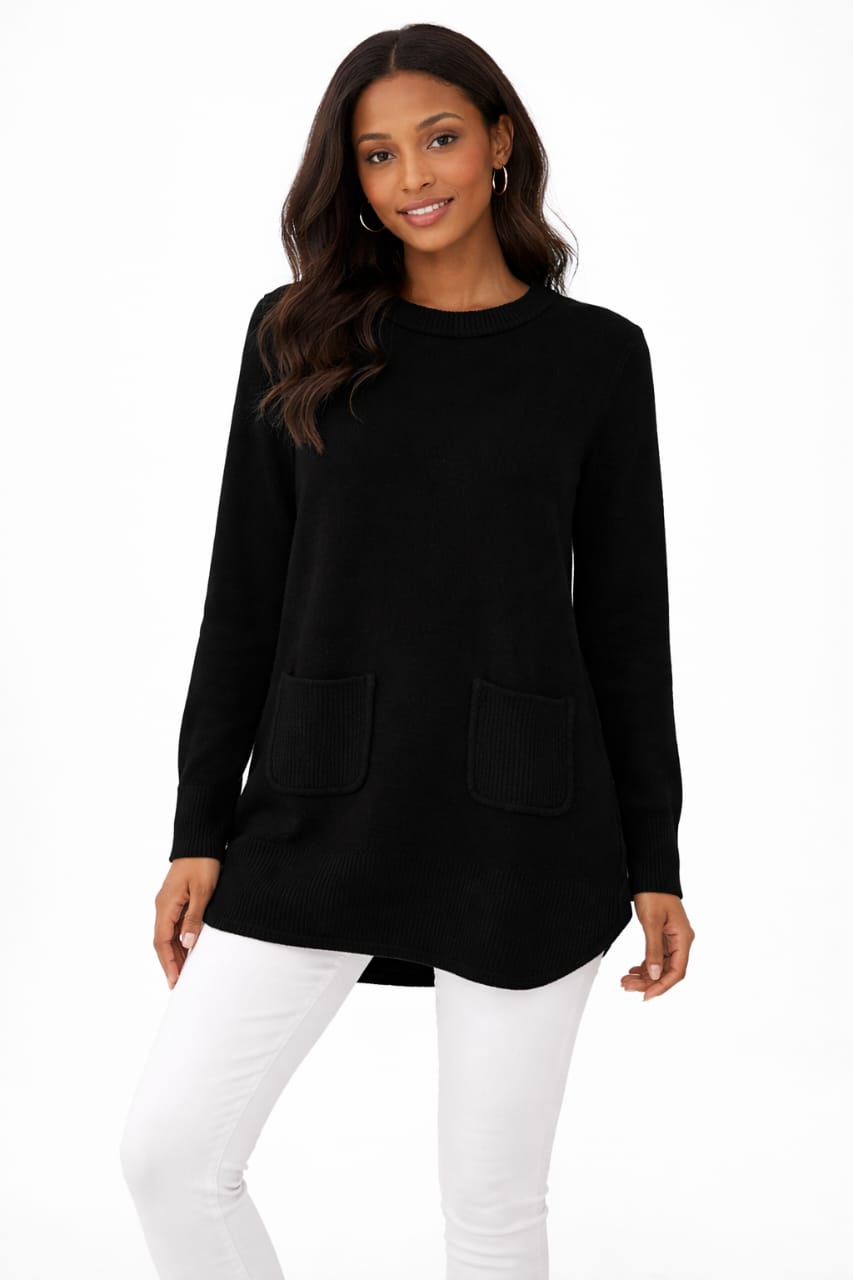 Classic Black Long Sleeve Tunic
