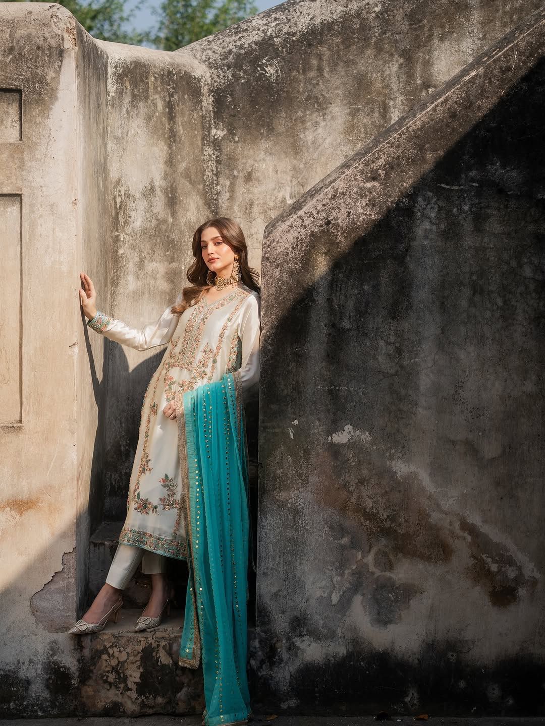 Designer Pure GMY Silk Embroidered Top Plazzo & Dupatta Set
