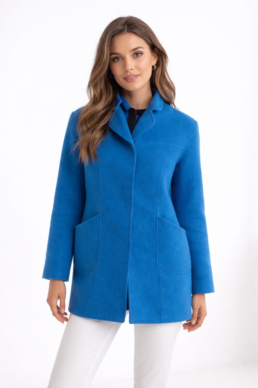 Cobalt Blue Tailored Coat - Size L