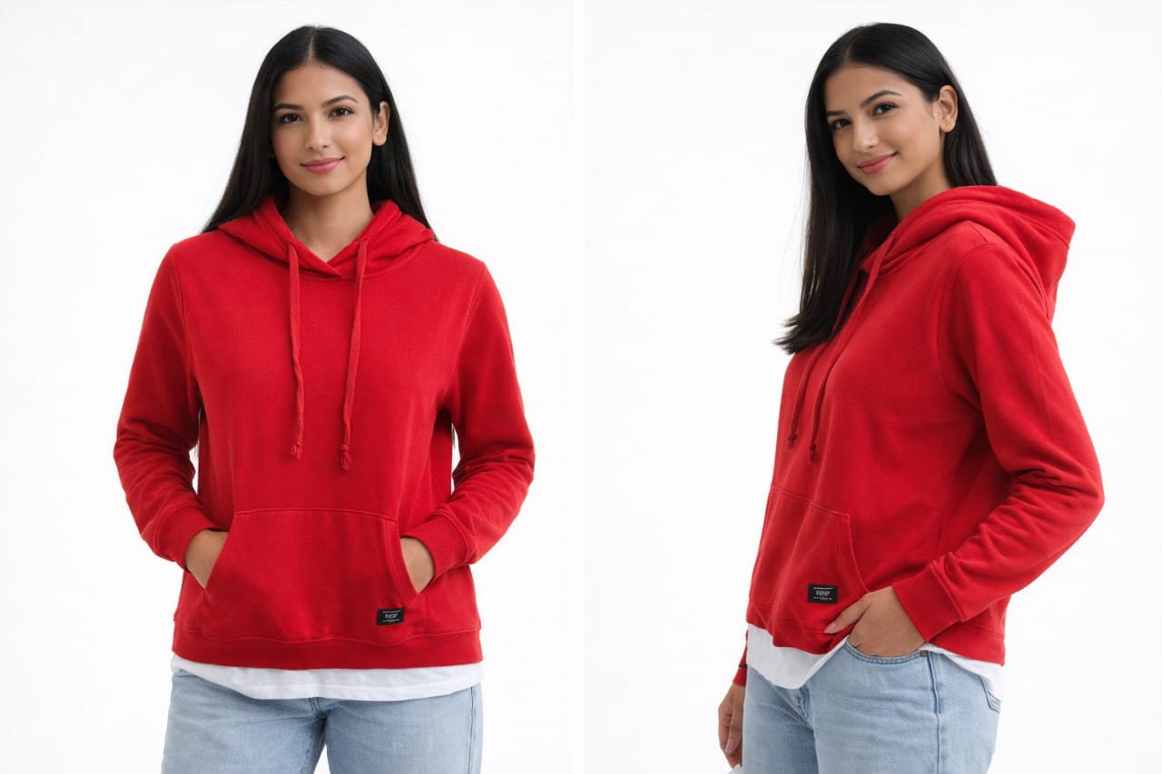 Bold Red Classic Hoodie - Size M