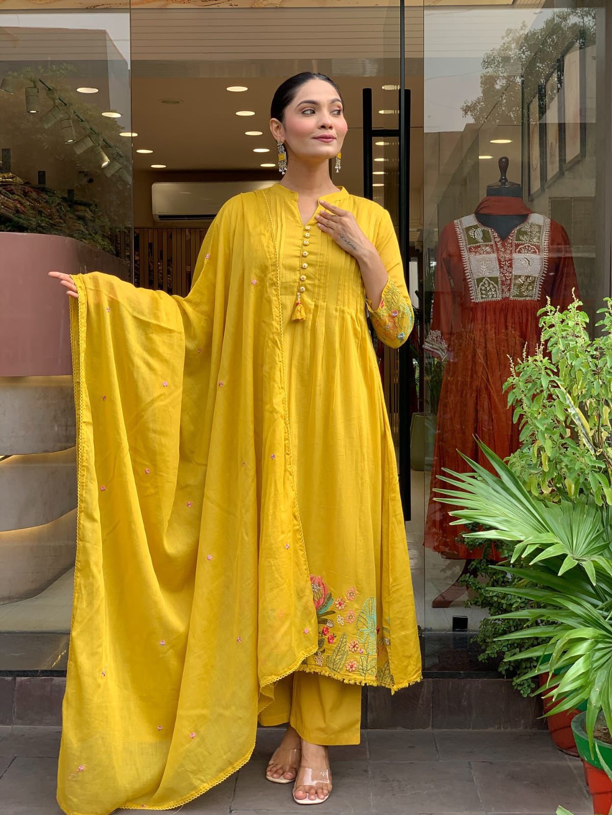 Festival Special Chanderi Silk Embroidered 3-Piece Set