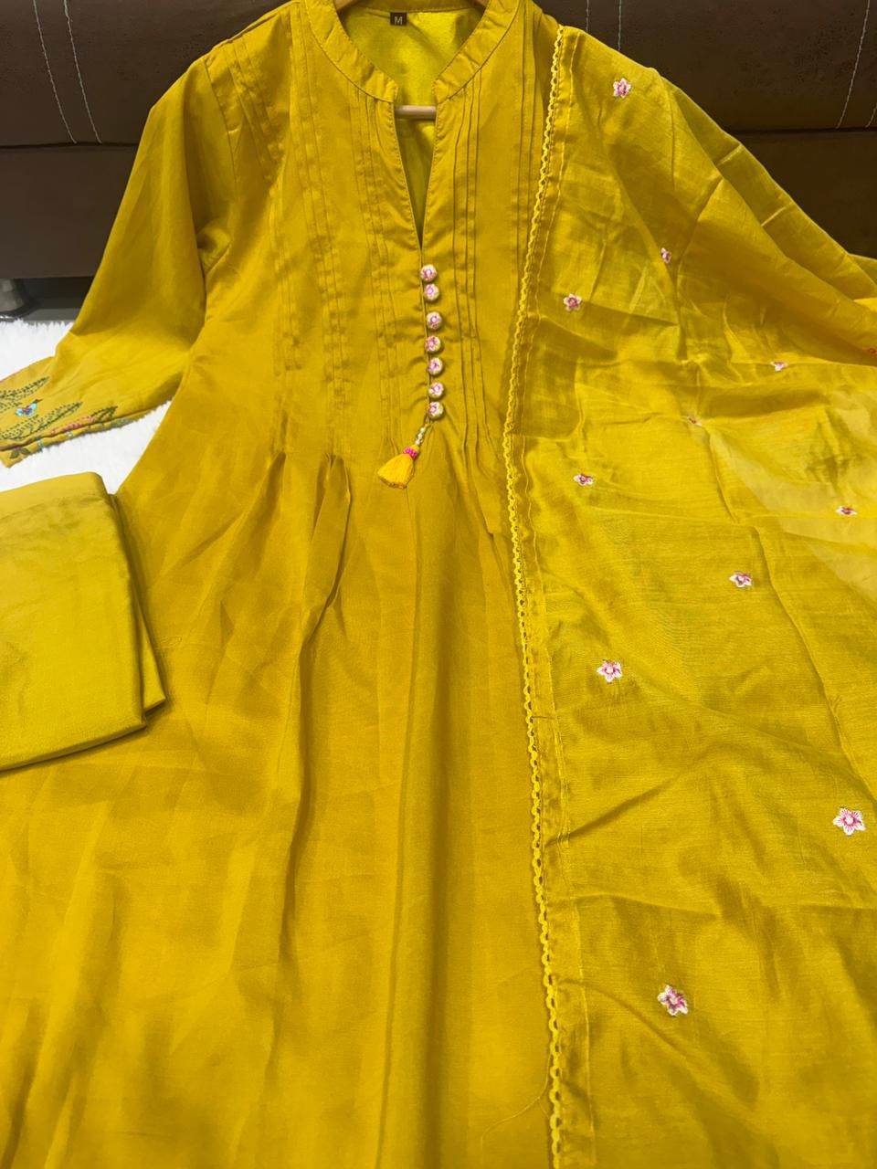 Festival Special Chanderi Silk Embroidered 3-Piece Set